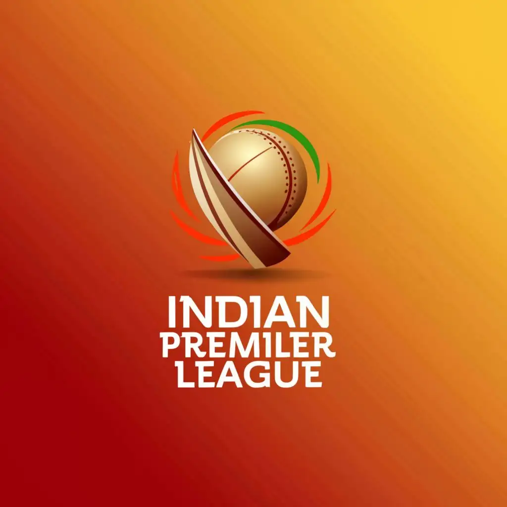 a logo design,with the text "Indian Premier League", main symbol:Cricket ball. cricket bat, India, Energy,Minimalistic,be used in Sports Fitness industry,clear background