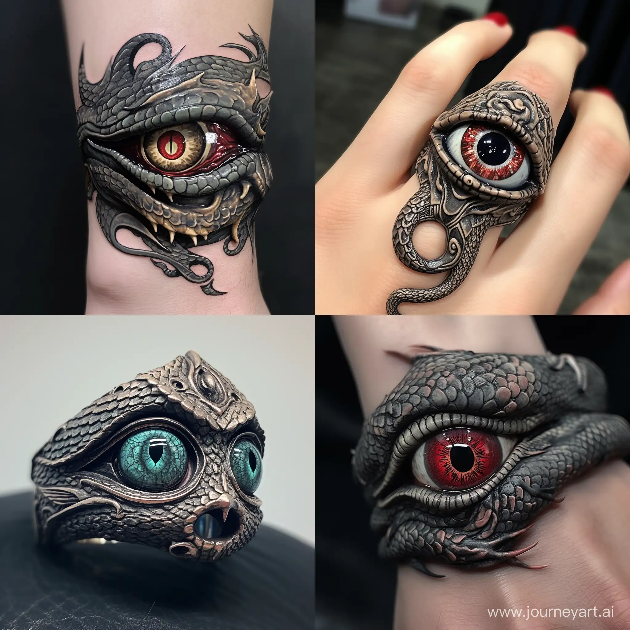 Graceful-Serpent-Tattoo-with-Enchanting-Eyes-and-Elegant-Shedding