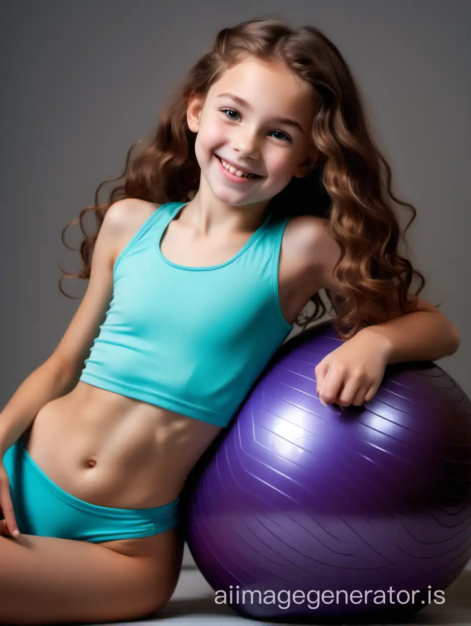 Joyful-10YearOld-Girl-on-Fitness-Ball-Elegant-Pose-in-8K-UHD