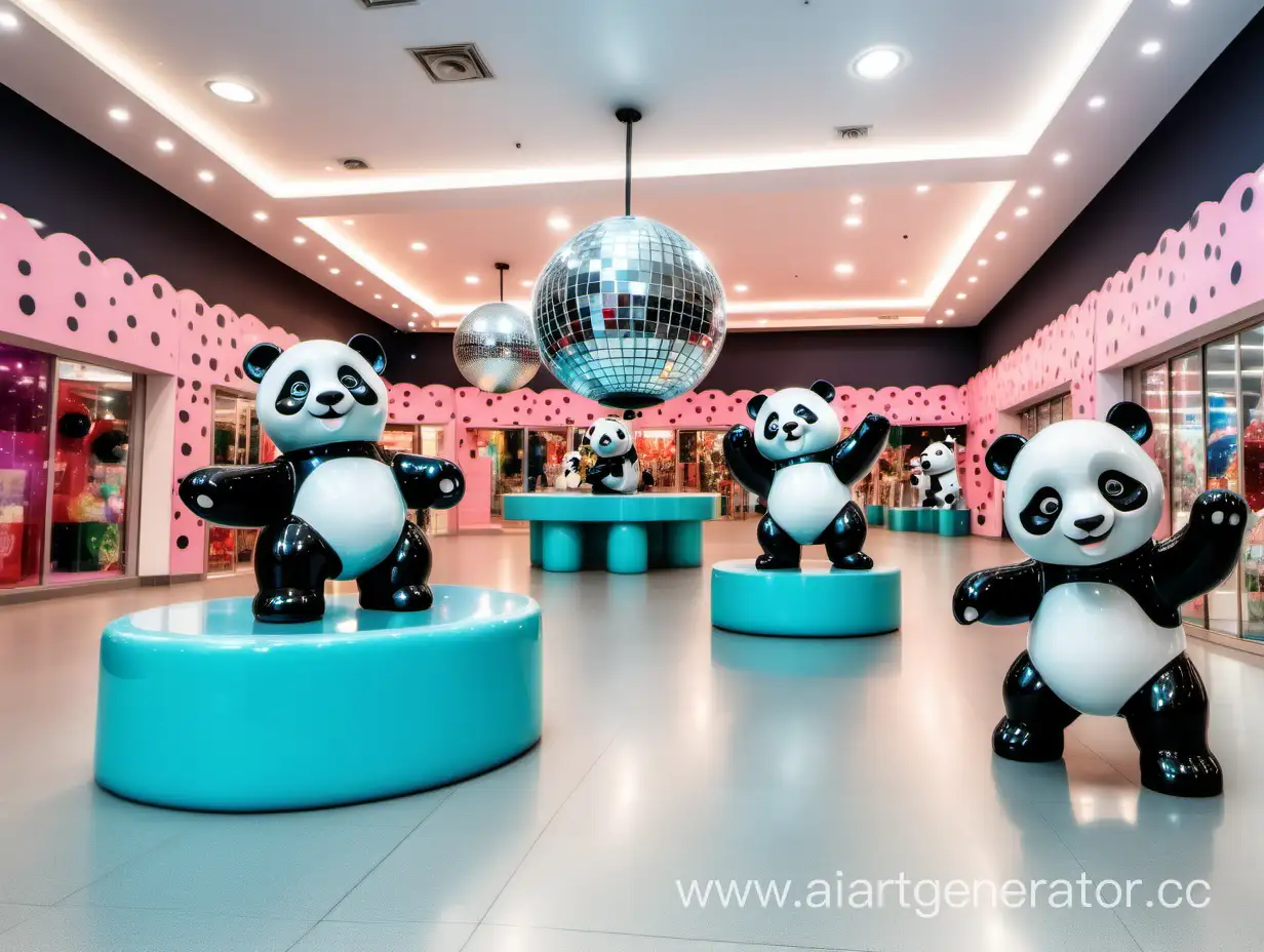 Vibrant-Childrens-Play-Area-Disco-Party-with-Dancing-Pandas