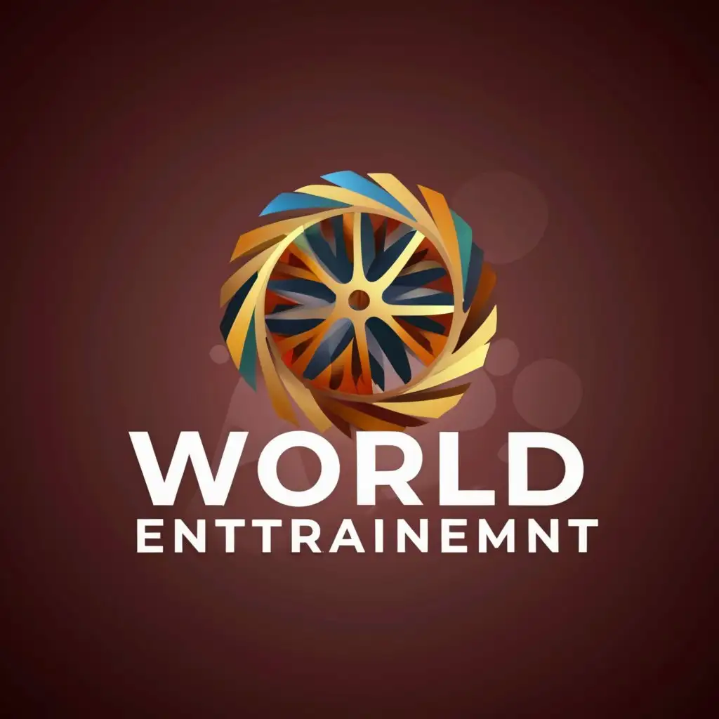 a logo design,with the text "World Entertainment", main symbol:Bollywood Movie channel,Moderate,be used in Entertainment industry,clear background