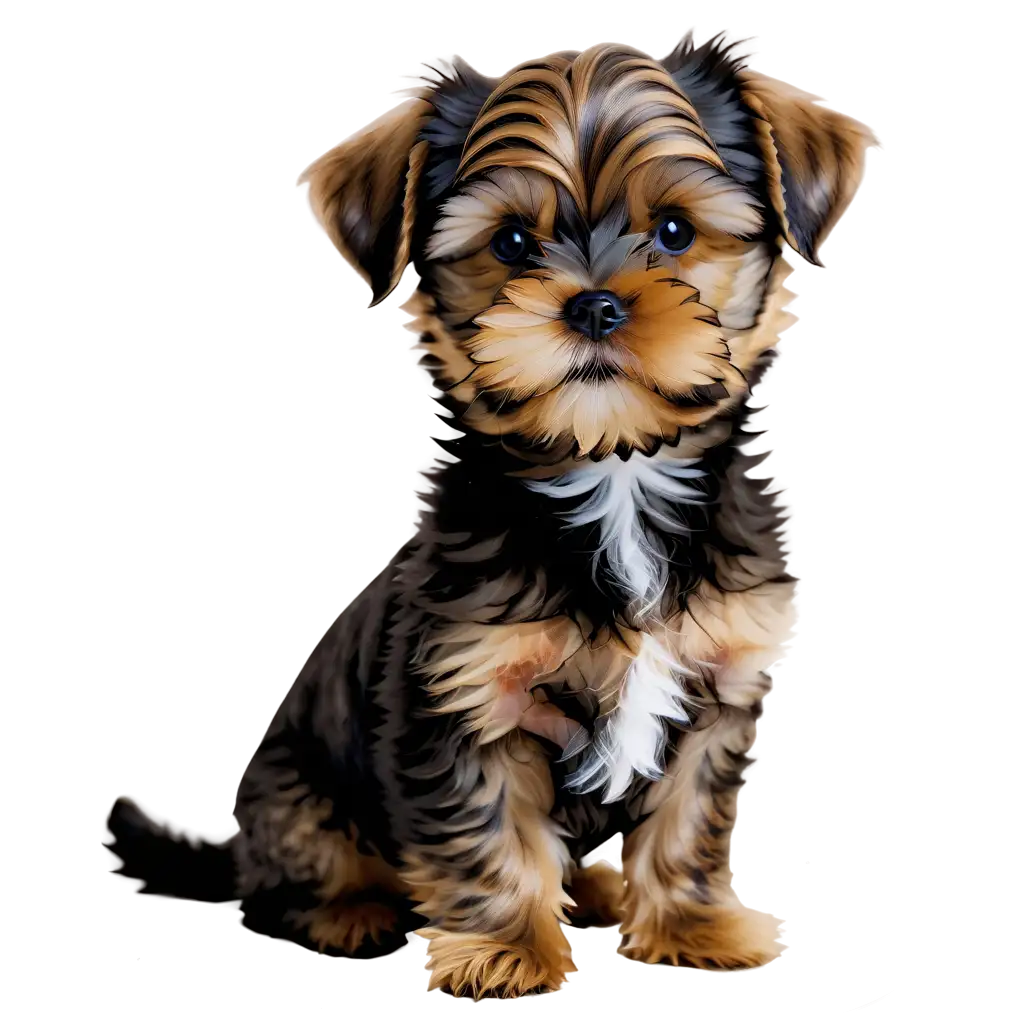 Exquisite-Shorkie-PNG-Image-Captivating-Illustration-of-a-Playful-Shih-Tzu-Yorkie-Mix