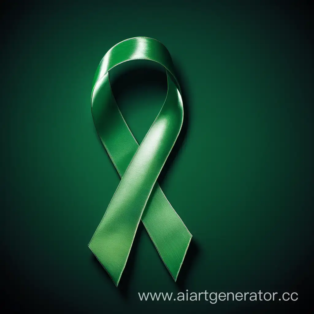 Peace-Symbolized-by-Green-Ribbon-Serene-Conceptual-Art