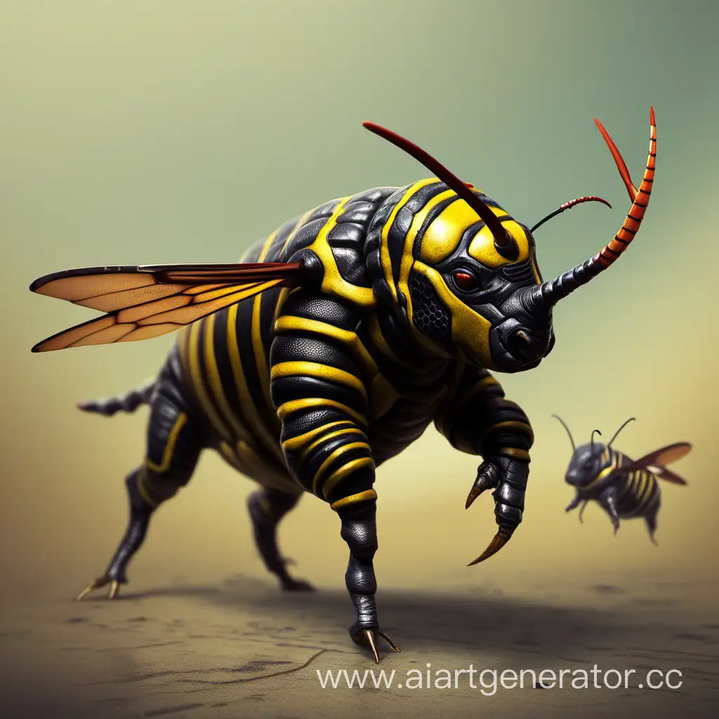 Vibrant-Wasp-Rhino-Illustration-with-Striking-Colors-and-Detailed-Features