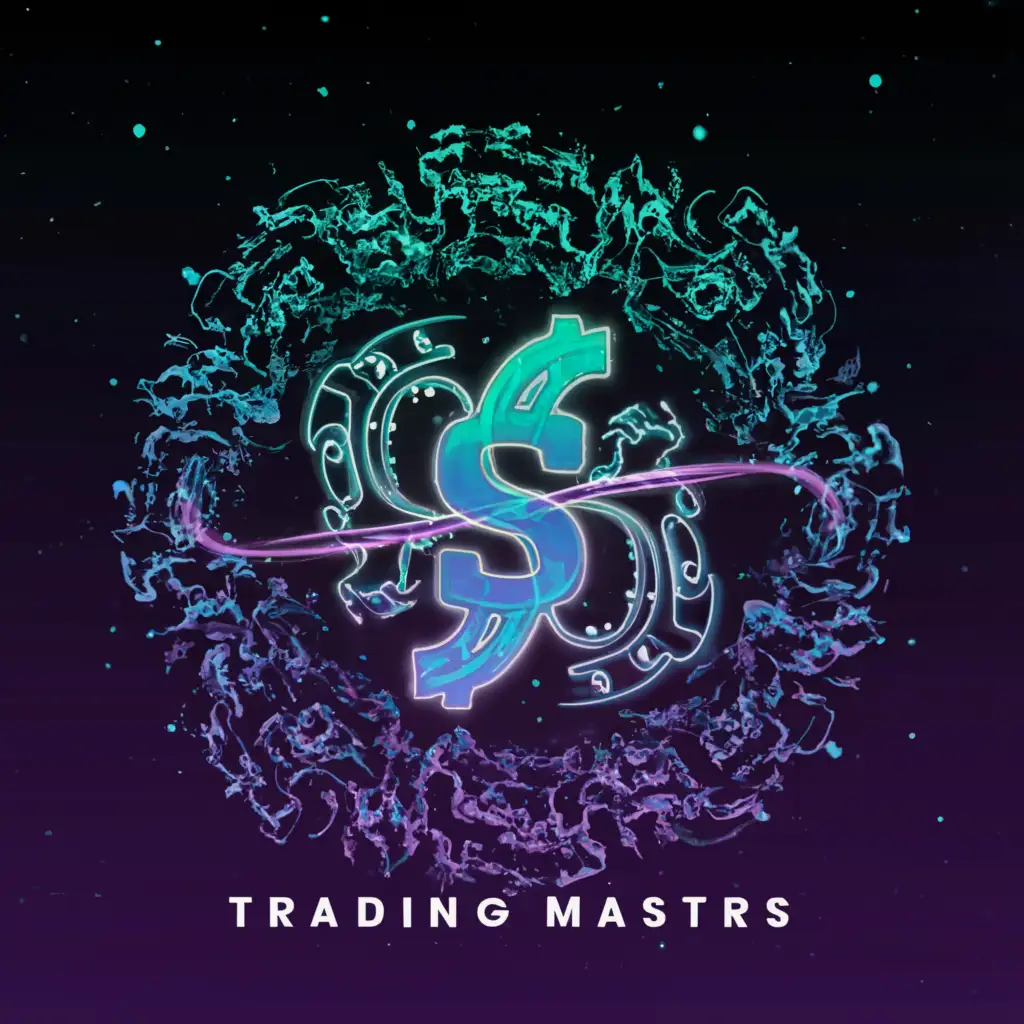 LOGO-Design-for-Trading-Mastrs-Flying-Money-and-Galaxy-with-Blue-and-Purple-Colors