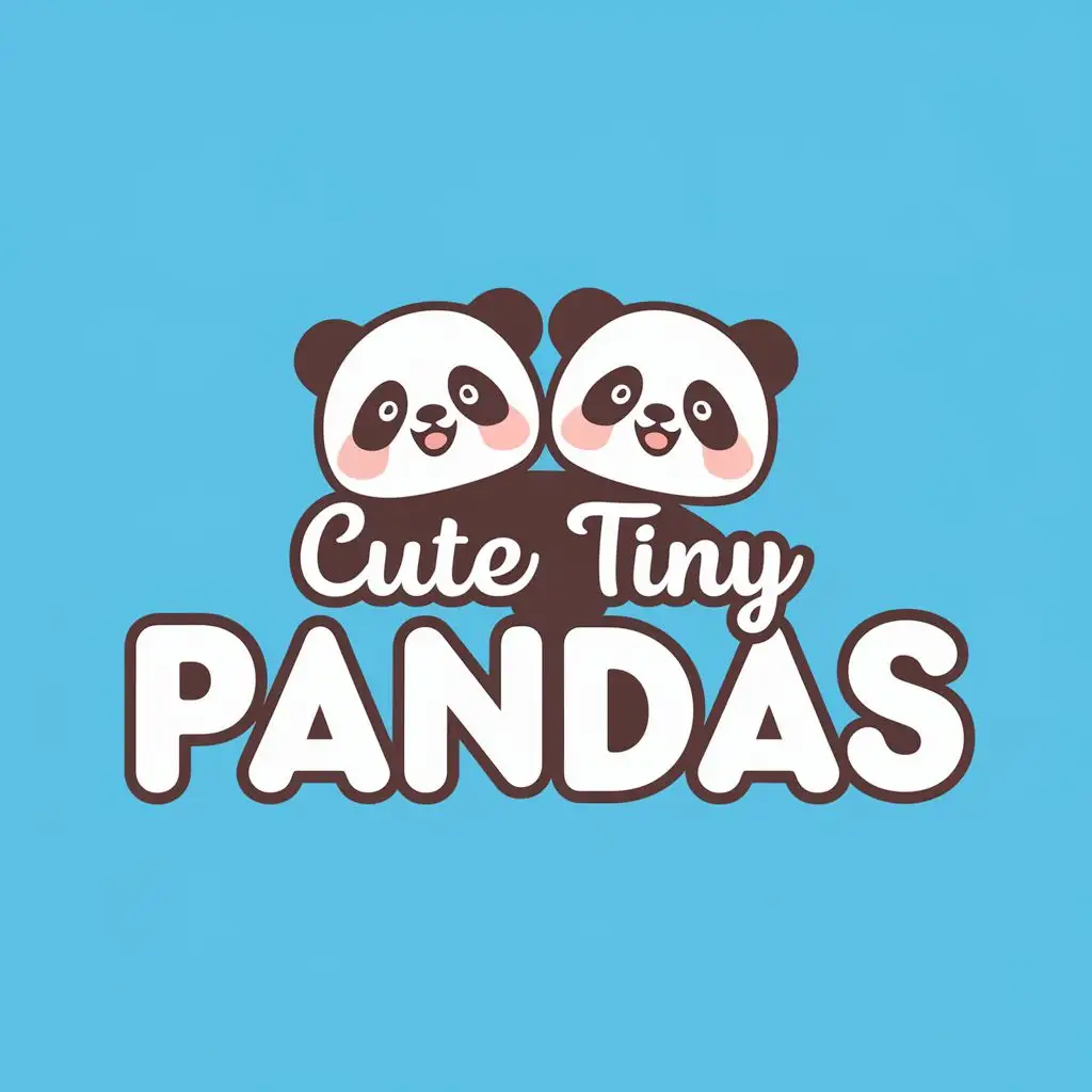 logo, cute tiny pandas, with the text "cute tiny pandas", typography, be used in Retail industry