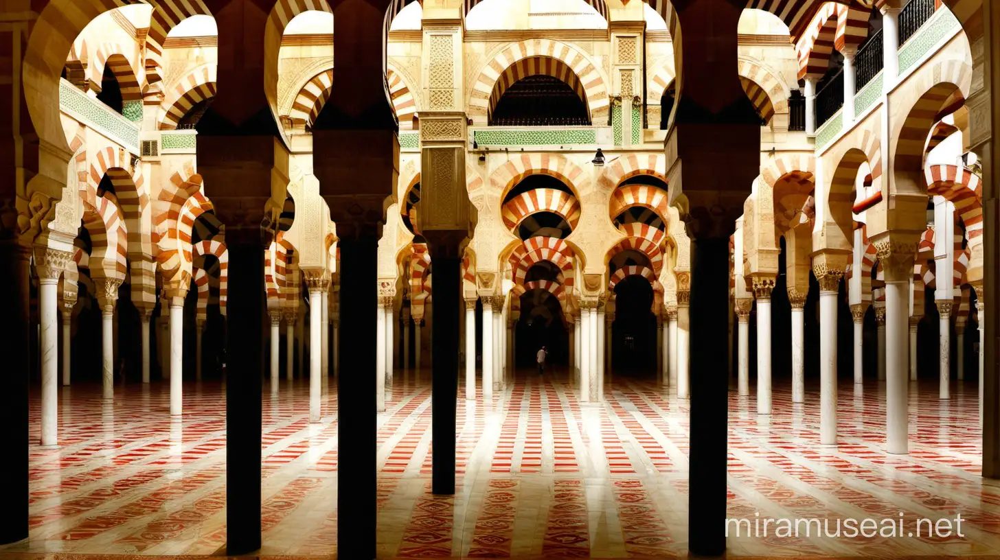 Historic Mosque of Cordoba Architecture at Night