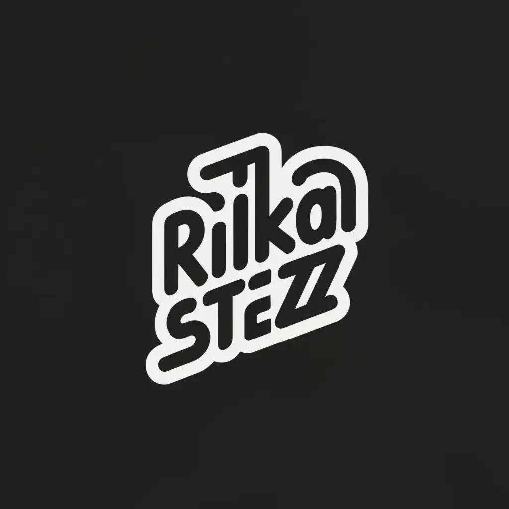 a logo design,with the text "Rika streetz", main symbol:Rika,Minimalistic,be used in Entertainment industry,clear background
