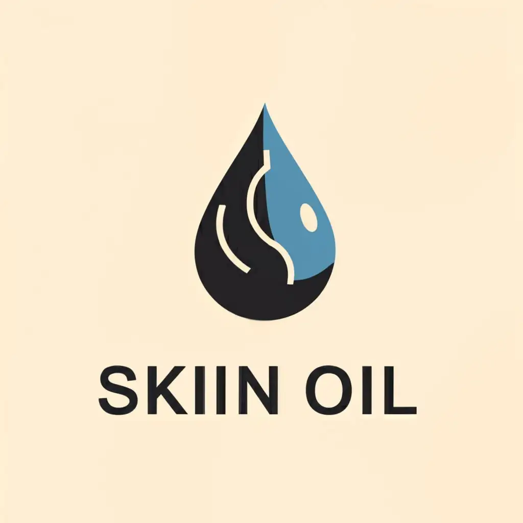 a logo design,with the text "Skin oil", main symbol:oil,Moderate,be used in Education industry,clear background