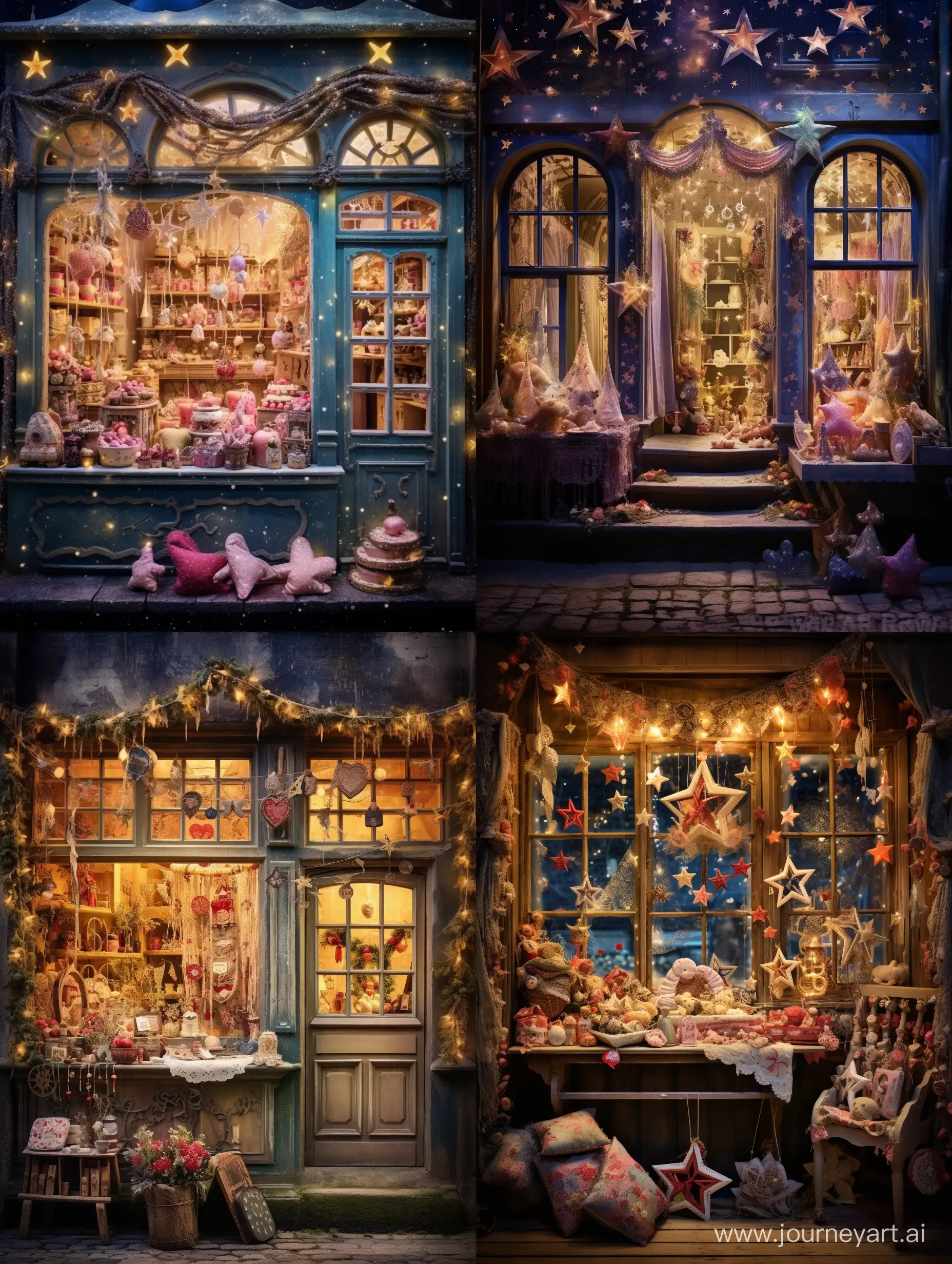 Enchanting-Christmas-Fairy-Wool-Shop-with-Felted-Artworks