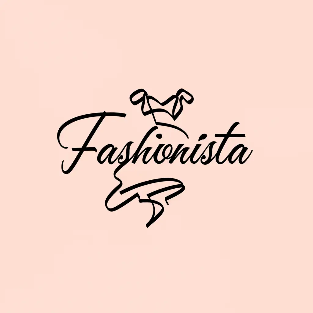 a logo design,with the text "Fashionista", main symbol:Womans Dress,Moderate,clear background