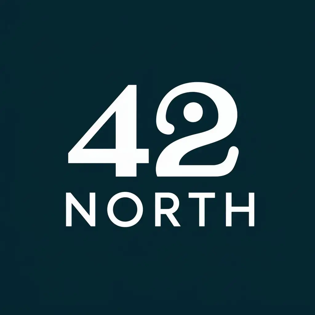 logo, shopping, with the text "42 north", typography