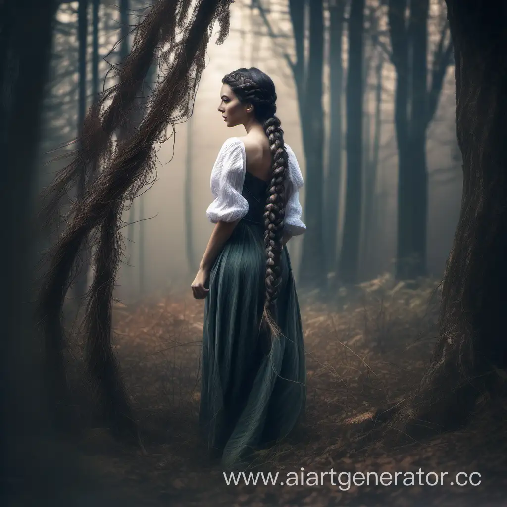 Enchanting-Forest-Maiden-with-Dark-Braided-Hair-in-Modest-Dress