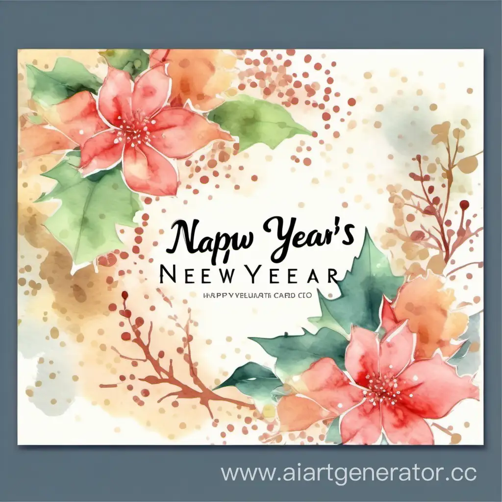 Vibrant-Watercolor-New-Years-Card-with-Festive-Elements