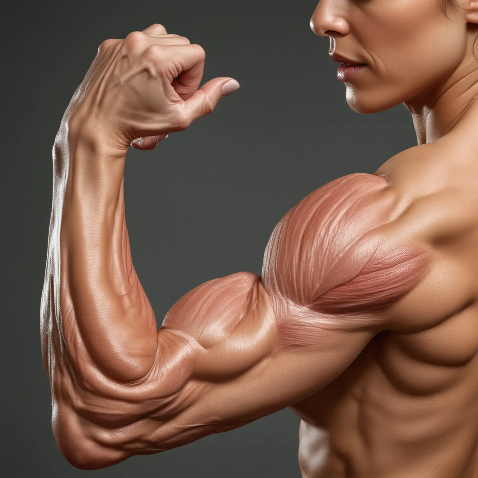 Muscly veined female forearms 