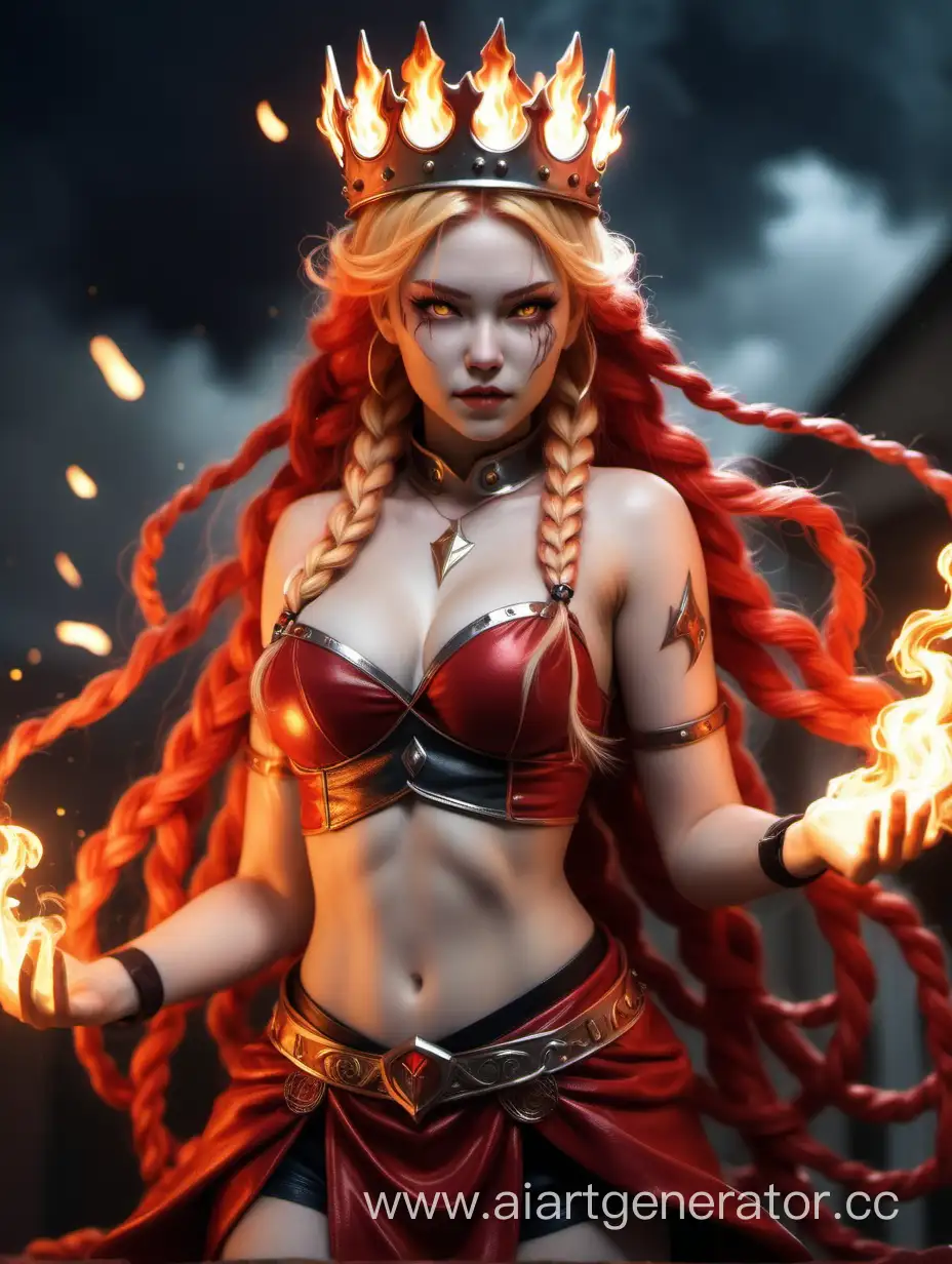 Enchanting-CatHuman-Heroine-with-Fire-and-Lightning-Crown