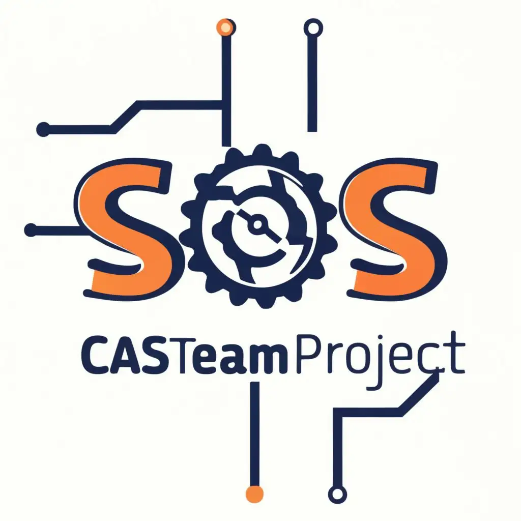 logo, TECHNOLOGY, with the text "CAS STEAM PROJECT", typography, be used in Education industry