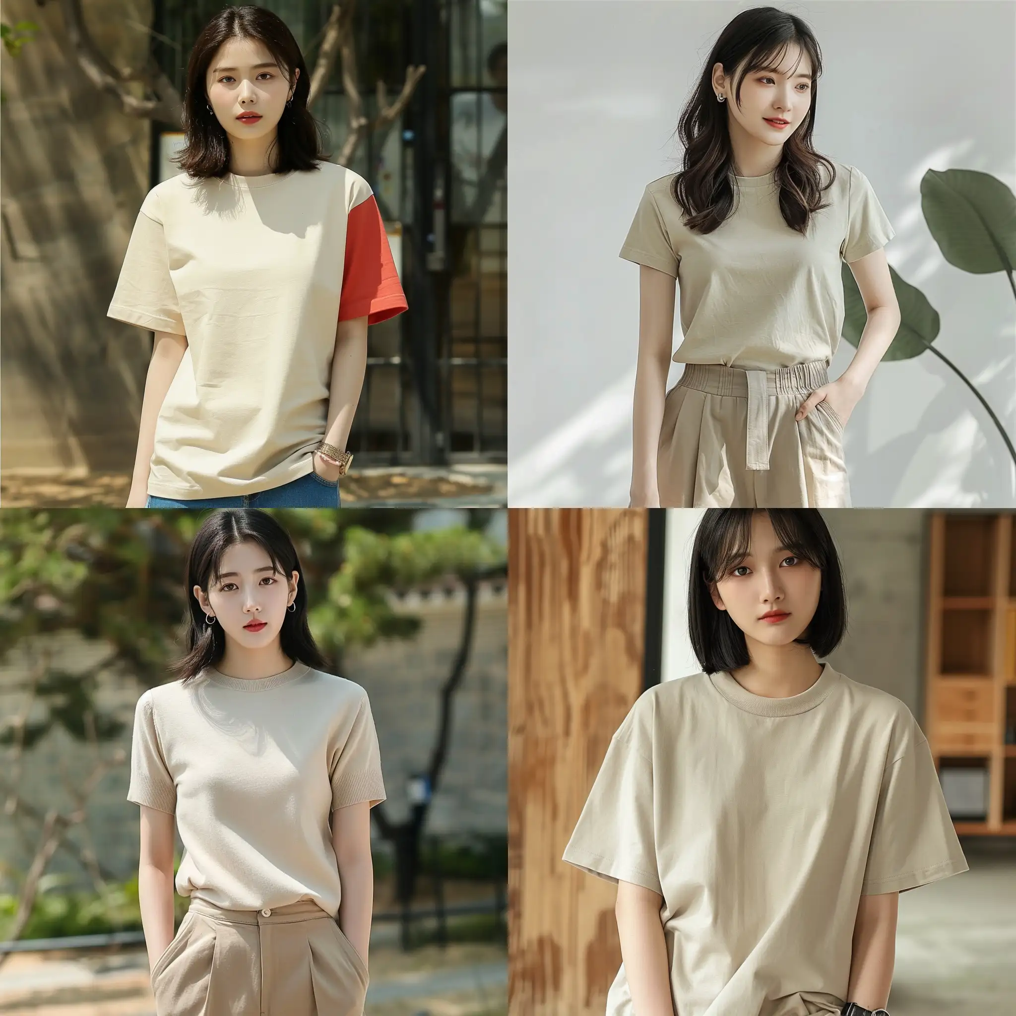 Korean-Style-Oatmeal-ShortSleeved-TShirt-for-Spring-and-Summer