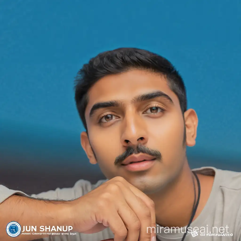 Young Arun Pratap Singh Personalized Study Shirt at Desk
