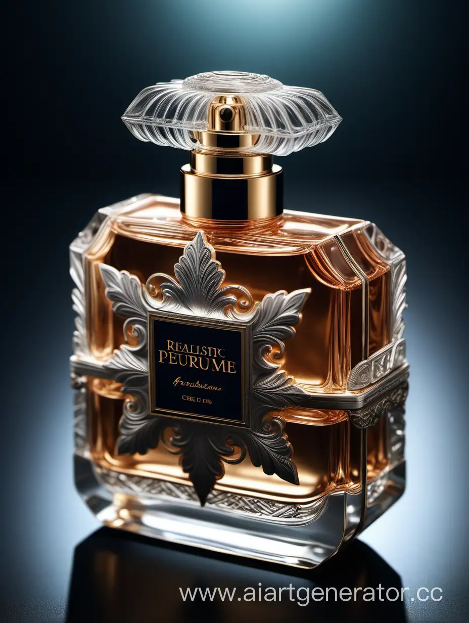 realestic perfume , photography, close-up, hyper detailed, trending on artstation, sharp focus, studio photo, intricate details, highly detailed, by greg rutkowski