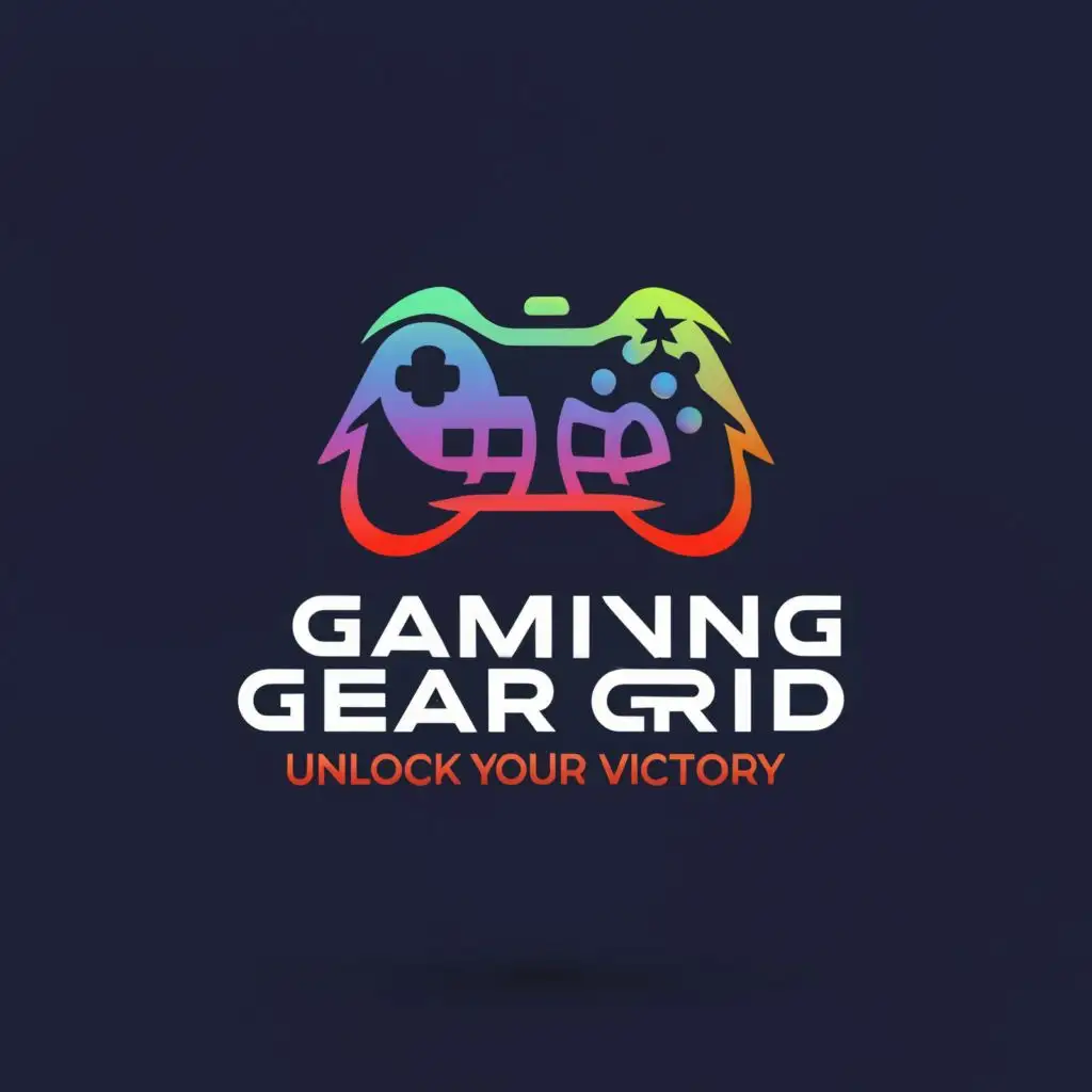 logo, simple logo like nike, twitter, pepsi, with the text "Gaming Gear Grid
Unlock Your Victory", typography, be used in Technology industry