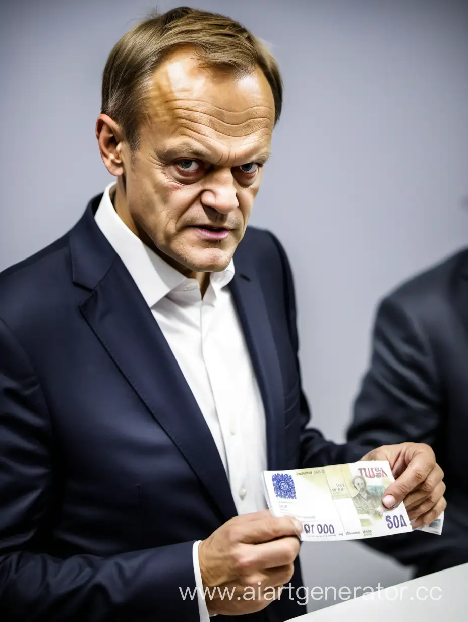 Polish-Political-Party-Member-Donald-Tusk-Distributes-Taxpayer-Money-to-Voters