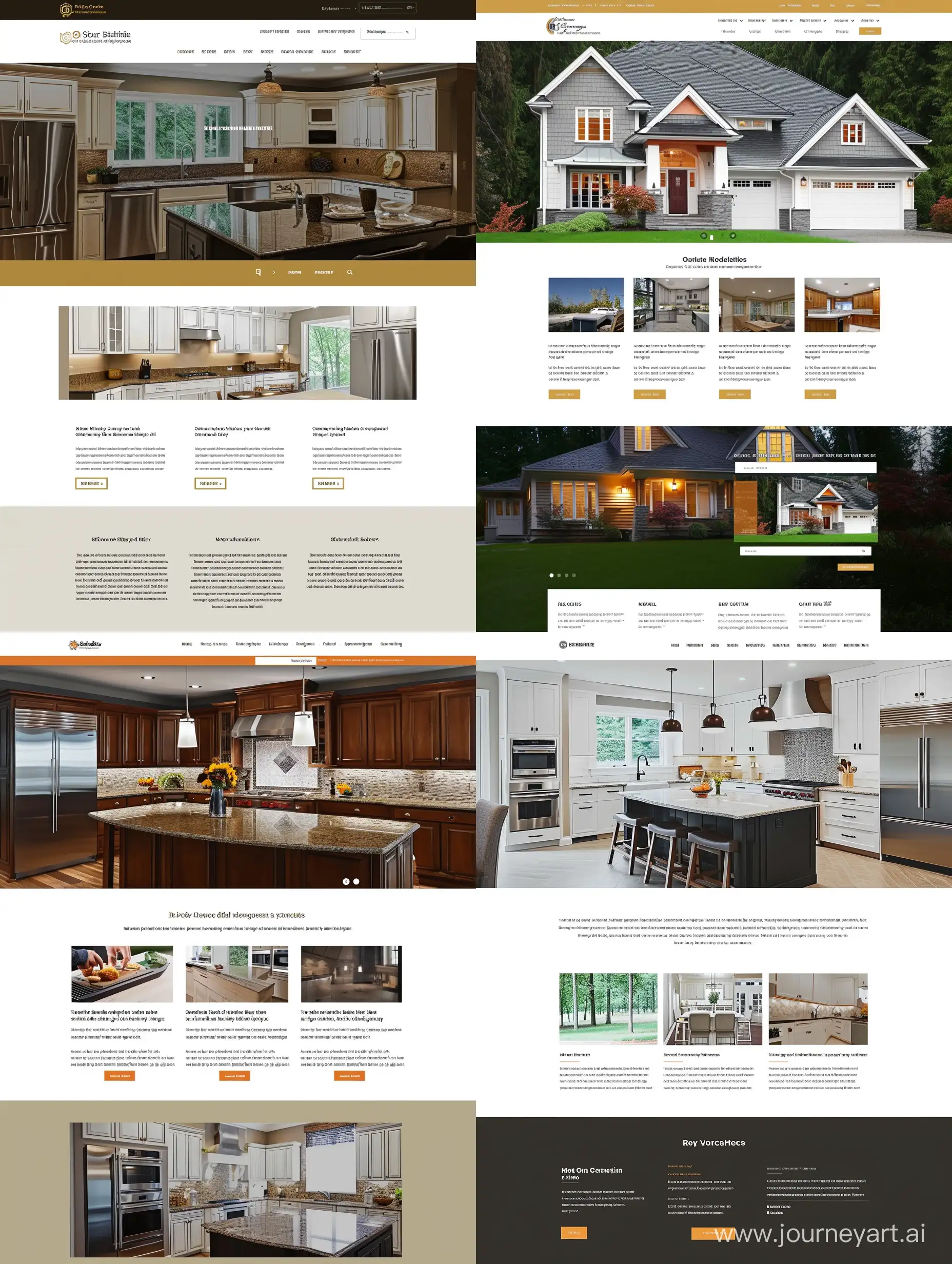 Refacing and remodel contractor's website homepage design