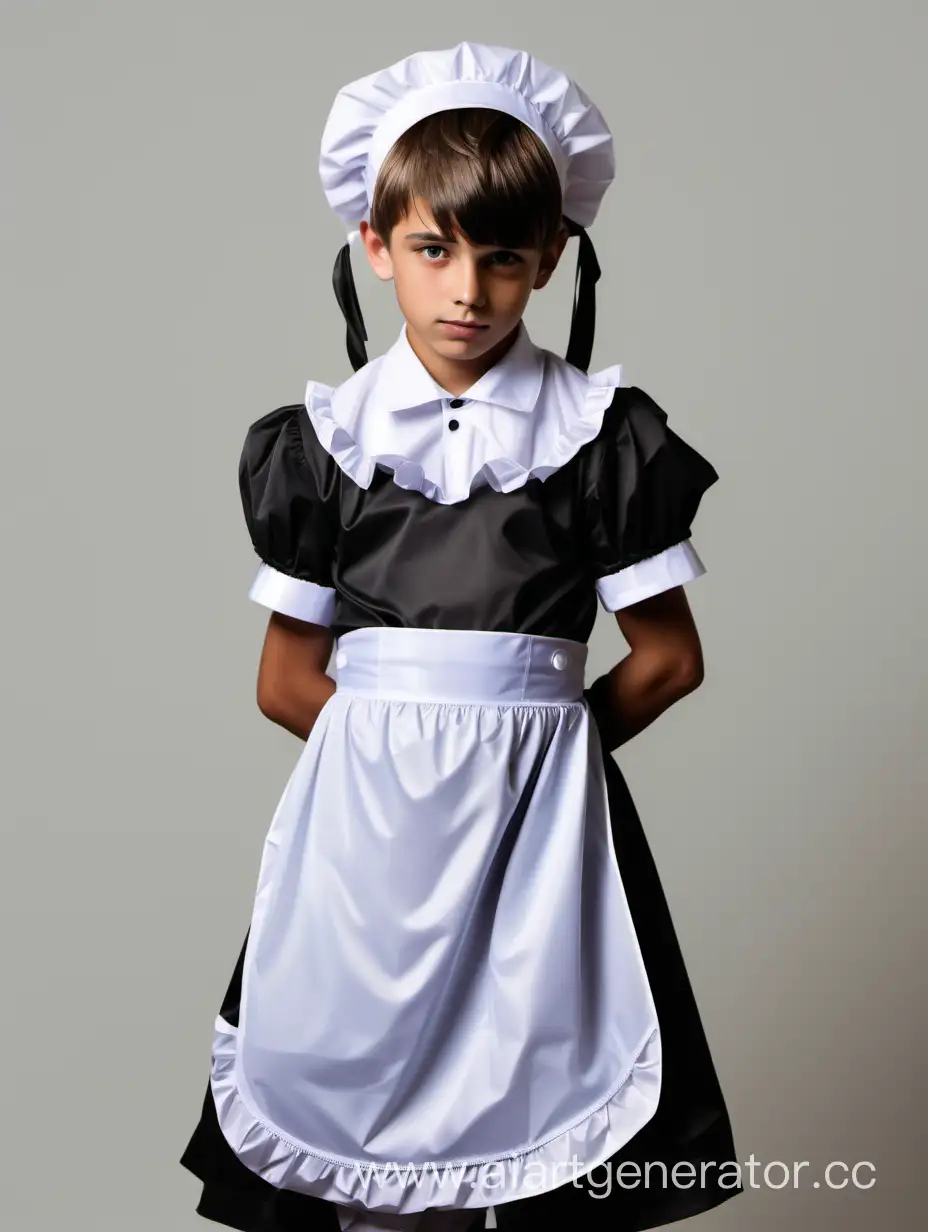 Boy in maid dress
