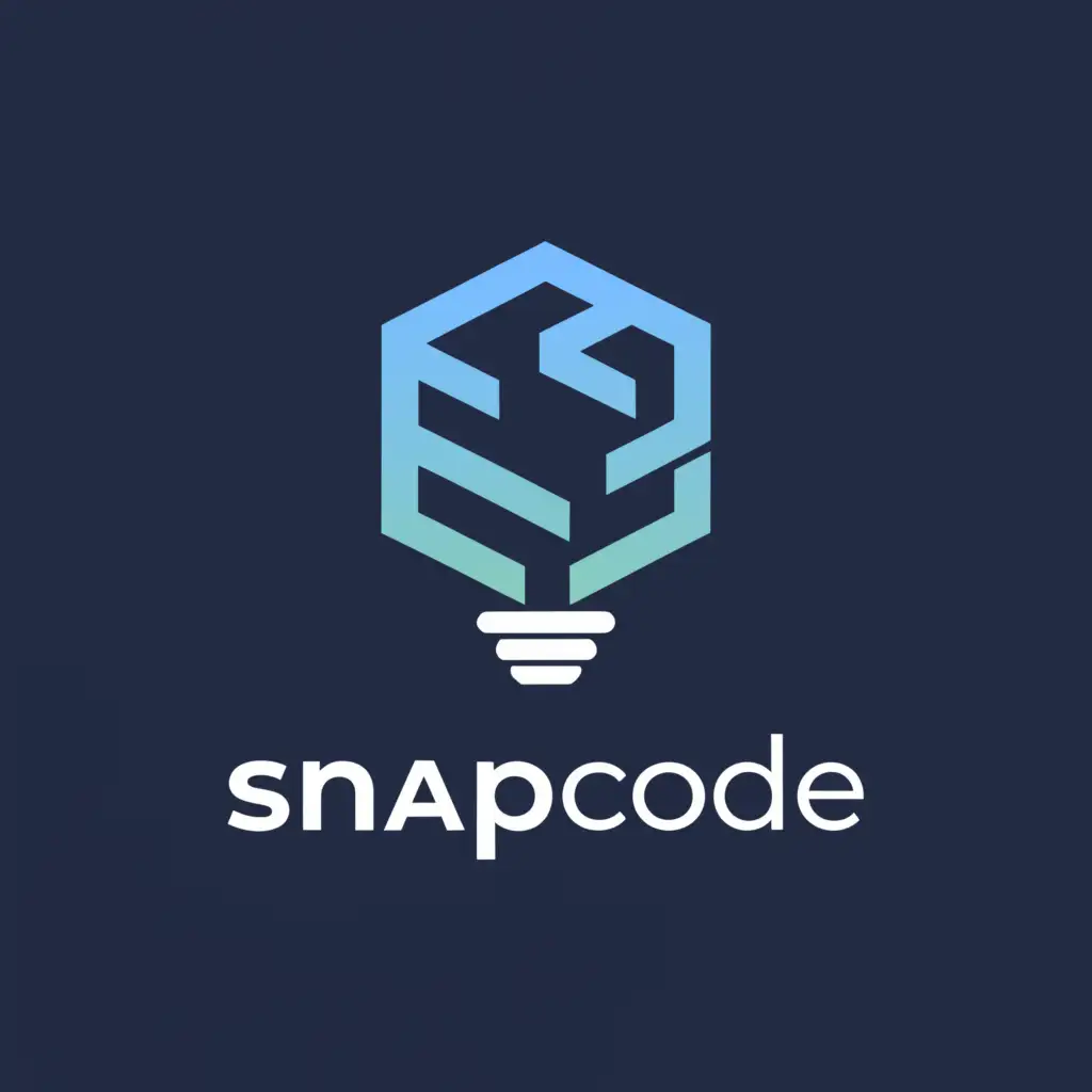 a logo design,with the text "SnapCode", main symbol:lamp,Moderate,be used in Technology industry,clear background