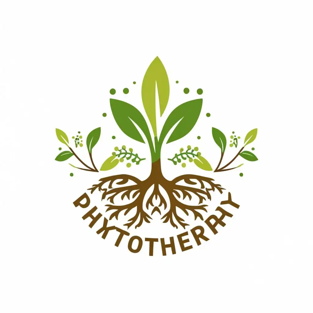 logo, plants, crops, fruits, vegetables, with the text "Phytotherapy", typography, be used in Education industry