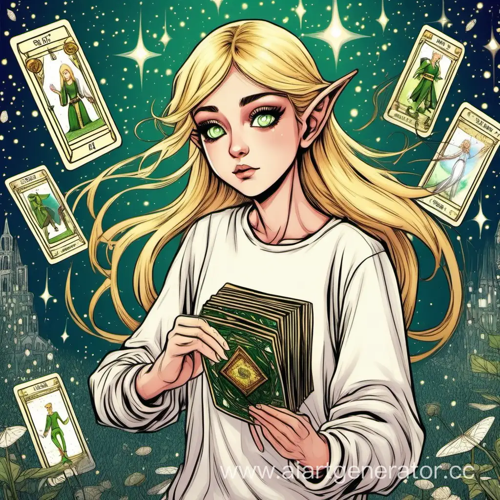 Magical-Elf-Girl-with-Tarot-Cards-in-Flight