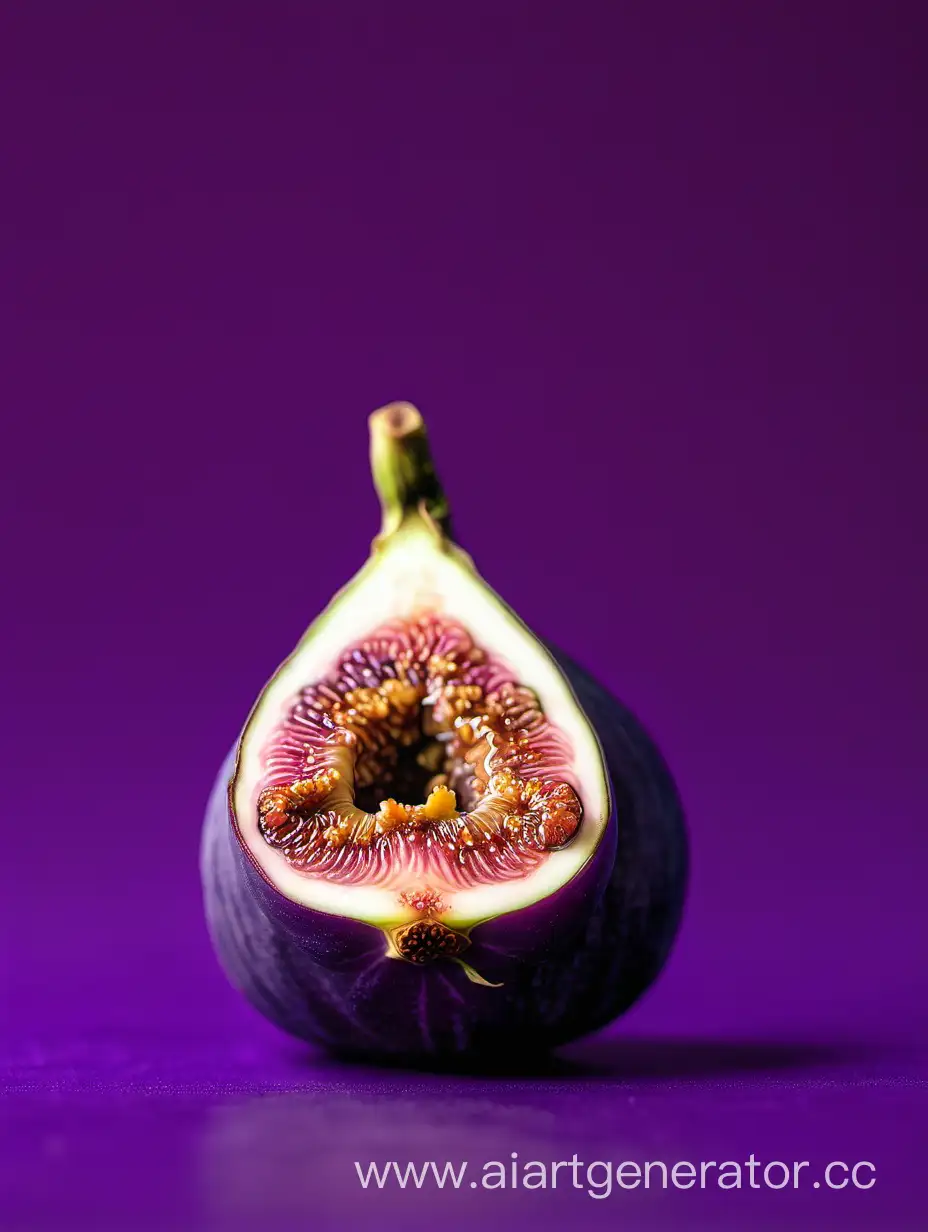 1 Fig close up  purple background