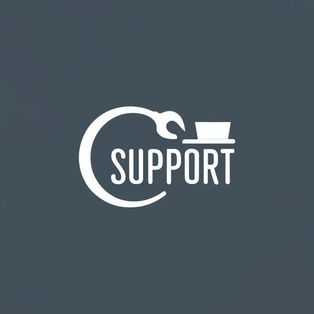 logo, Hs, with the text "support on laptop printer repair", typography, be used in Education industry