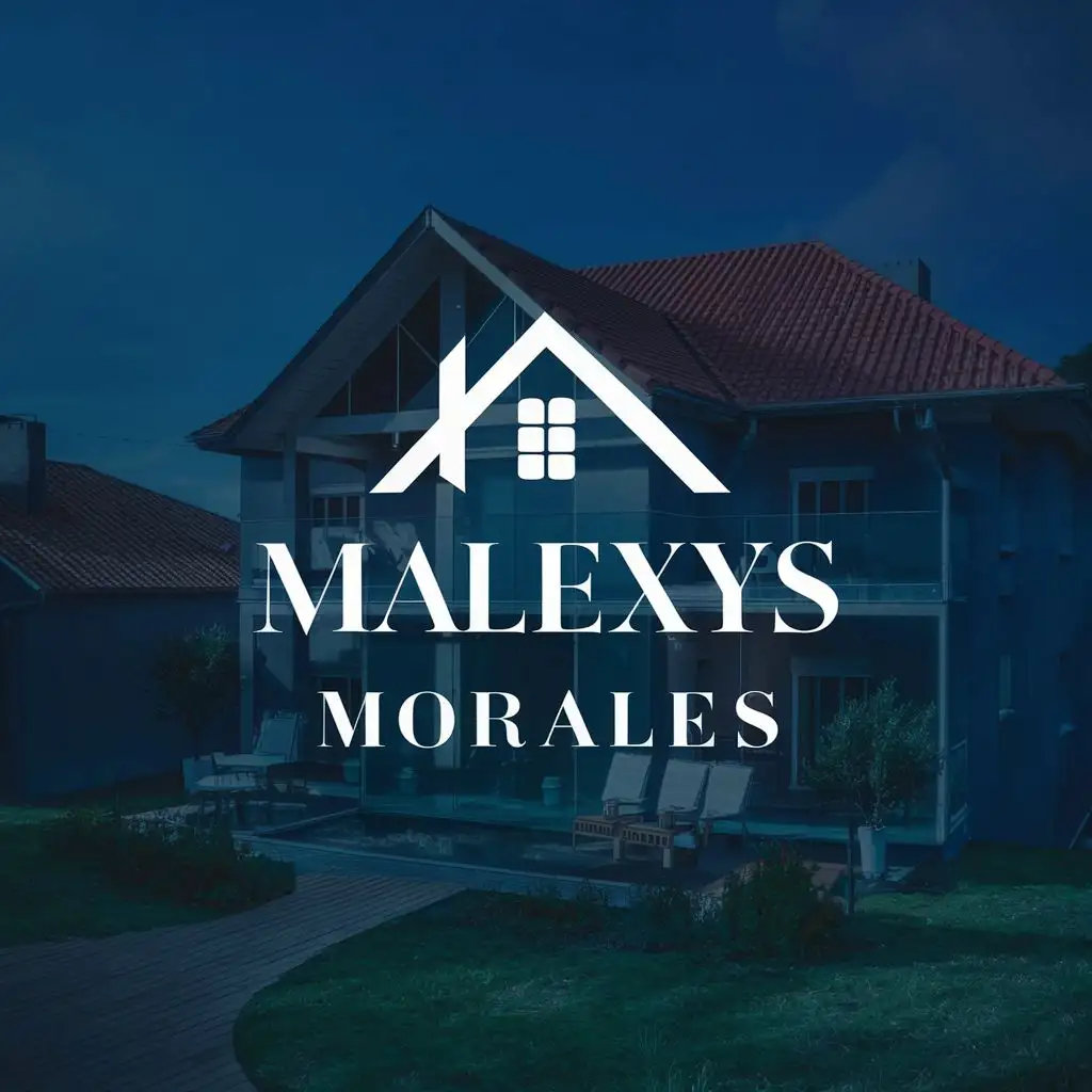logo, house and building, with the text "Malexys Morales", typography, be used in Real Estate industry