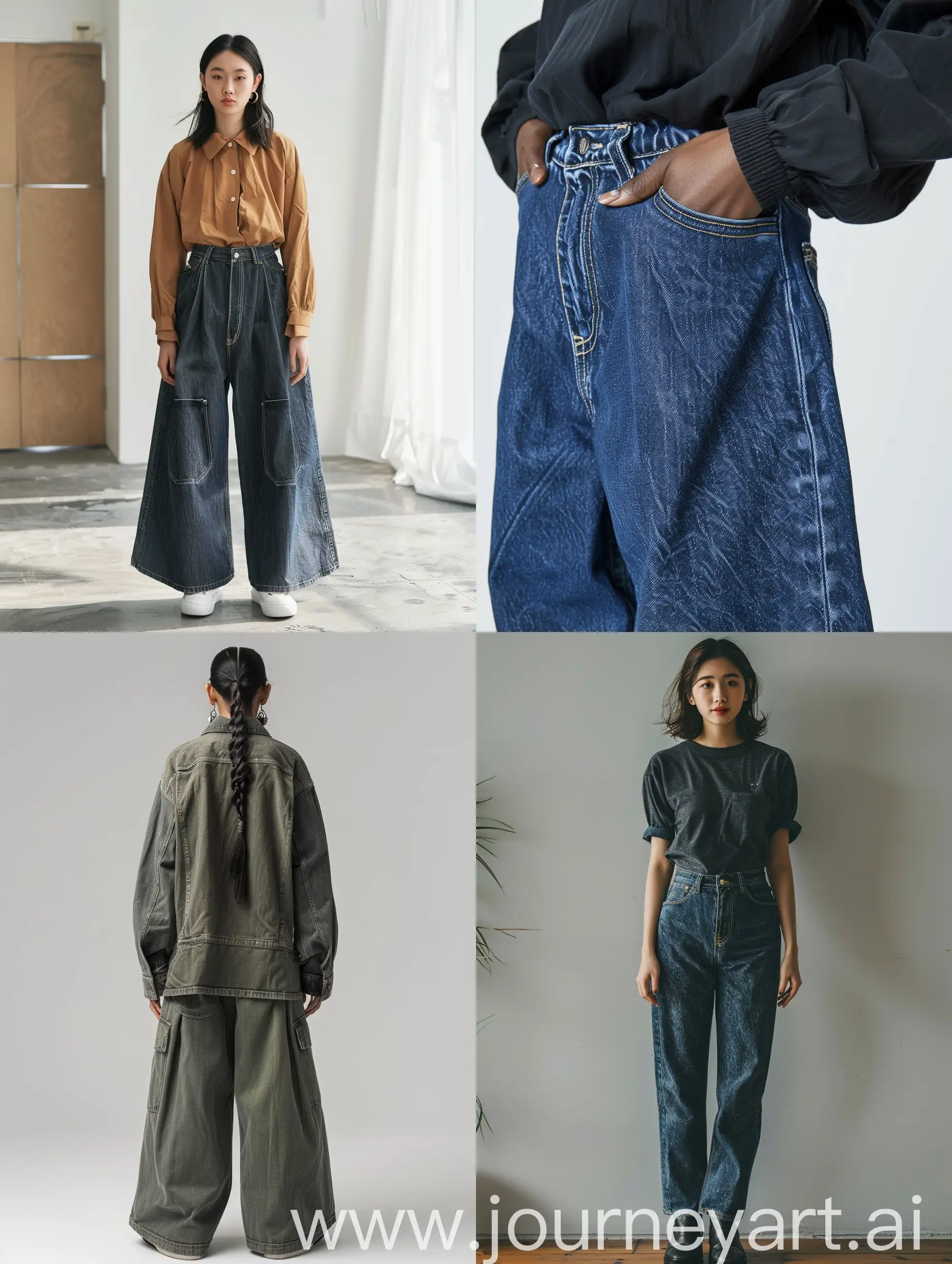 Tong-Liya-Wearing-Stylish-Jeans-in-Urban-Setting