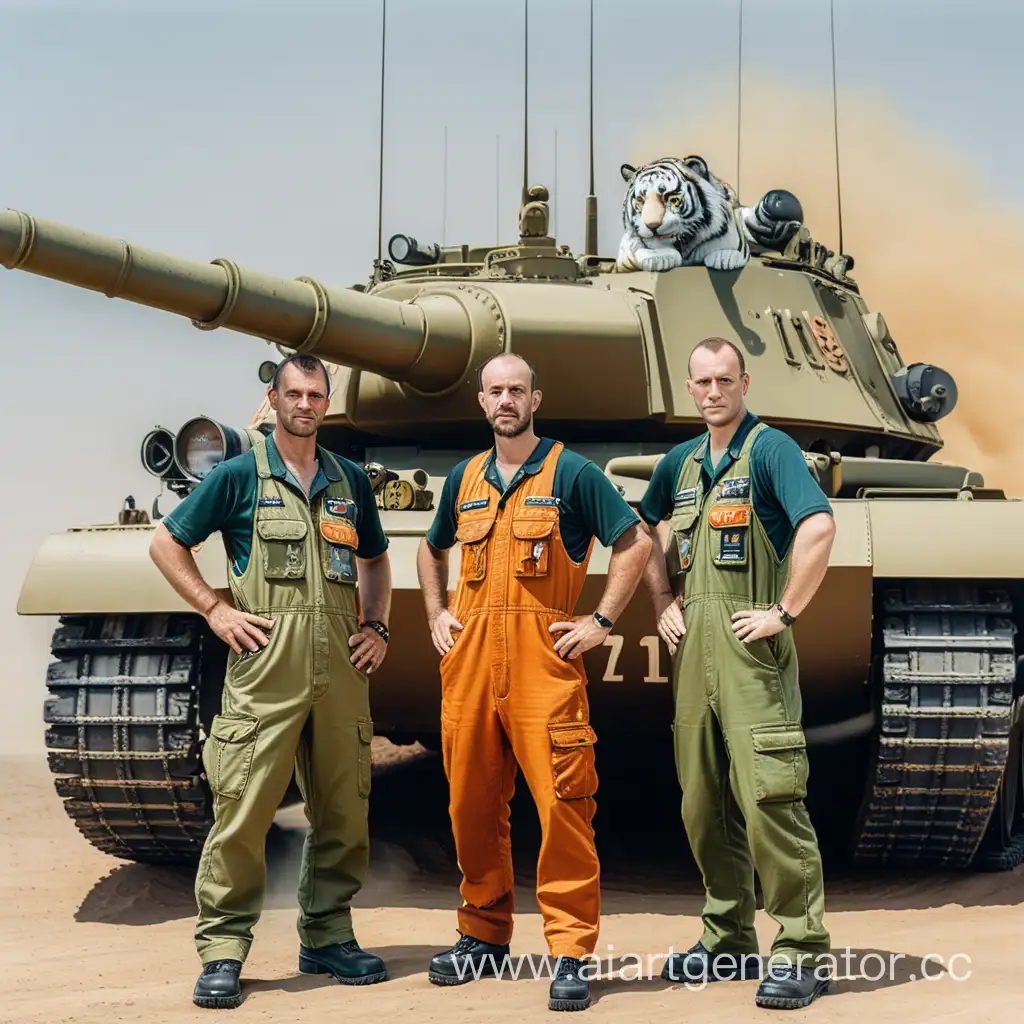 Tank-Crew-Members-Standing-by-Tiger-2-Tank