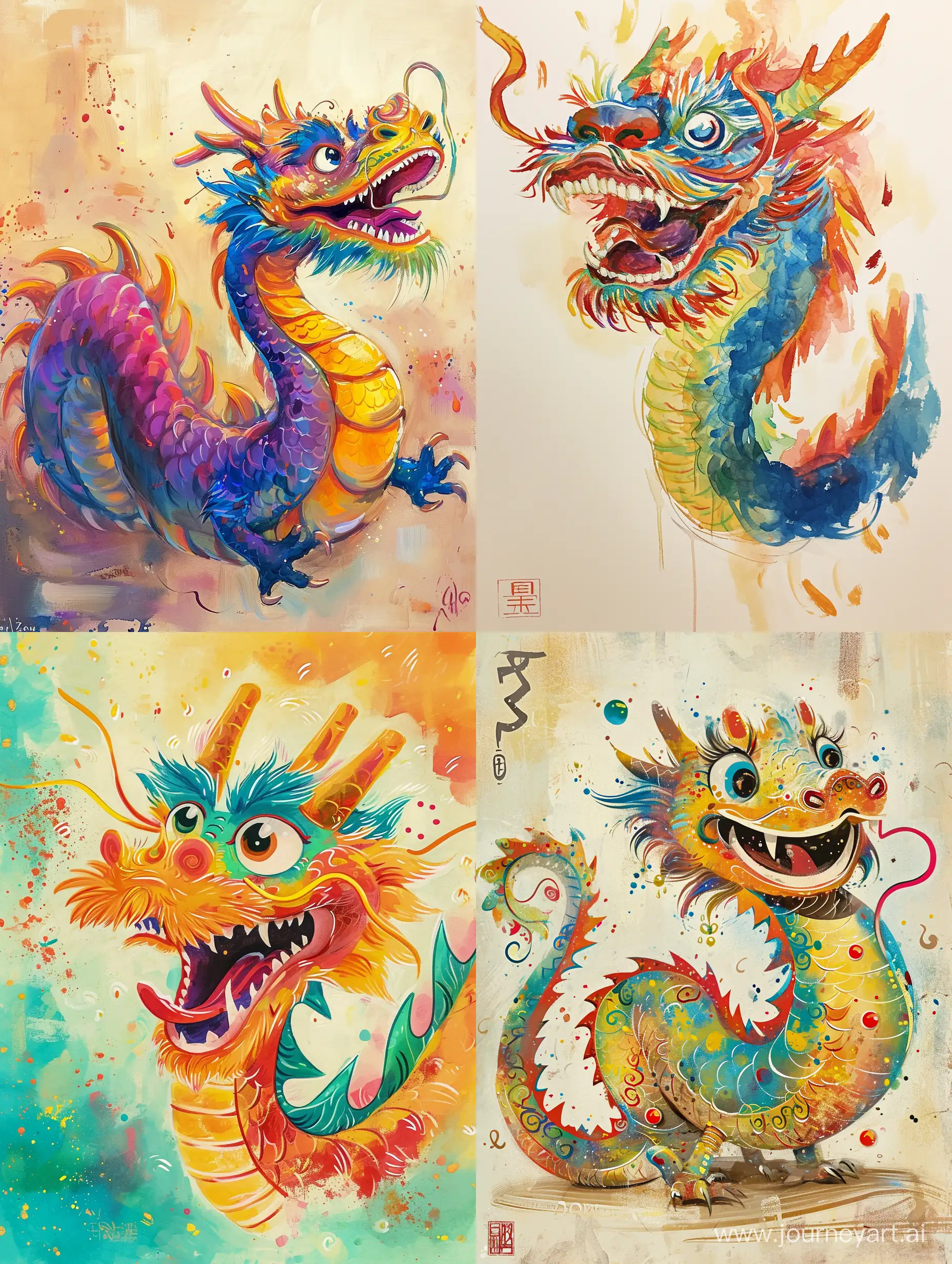 Joyful-Ren-Zhong-Style-Dragon-Painting