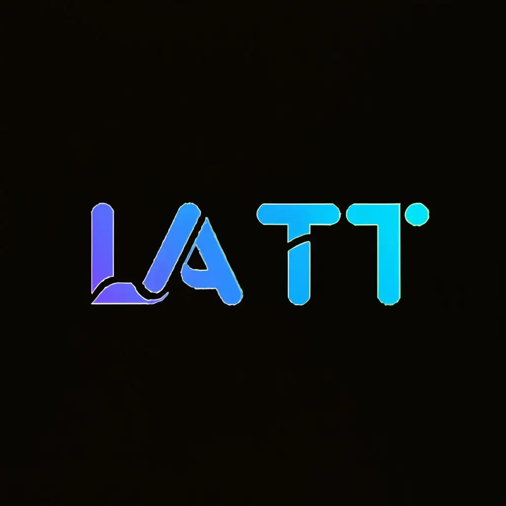 a logo design,with the text "Latt", main symbol:Latt blue,Minimalistic,be used in Technology industry,clear background