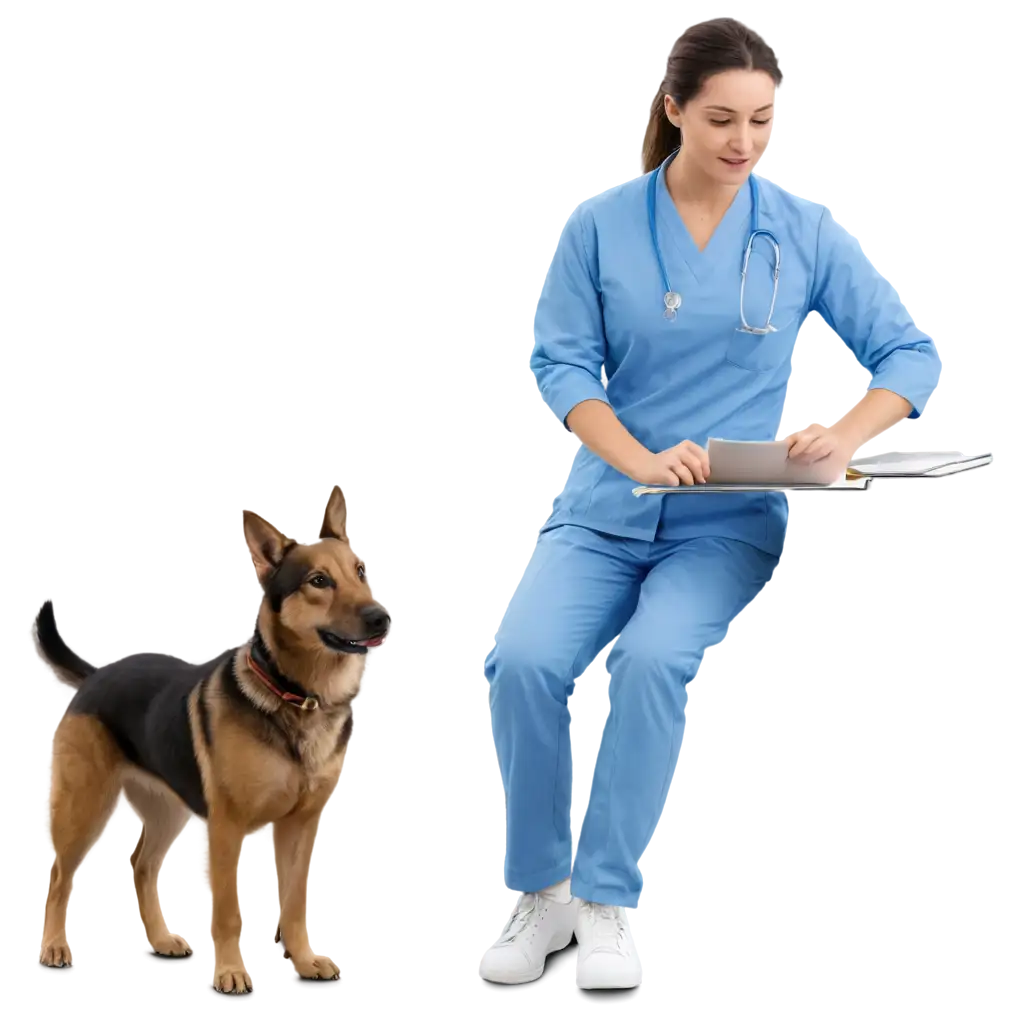 Realistic-PNG-Image-of-a-Veterinarian-Enhancing-Online-Presence-with-HighQuality-Visual-Content