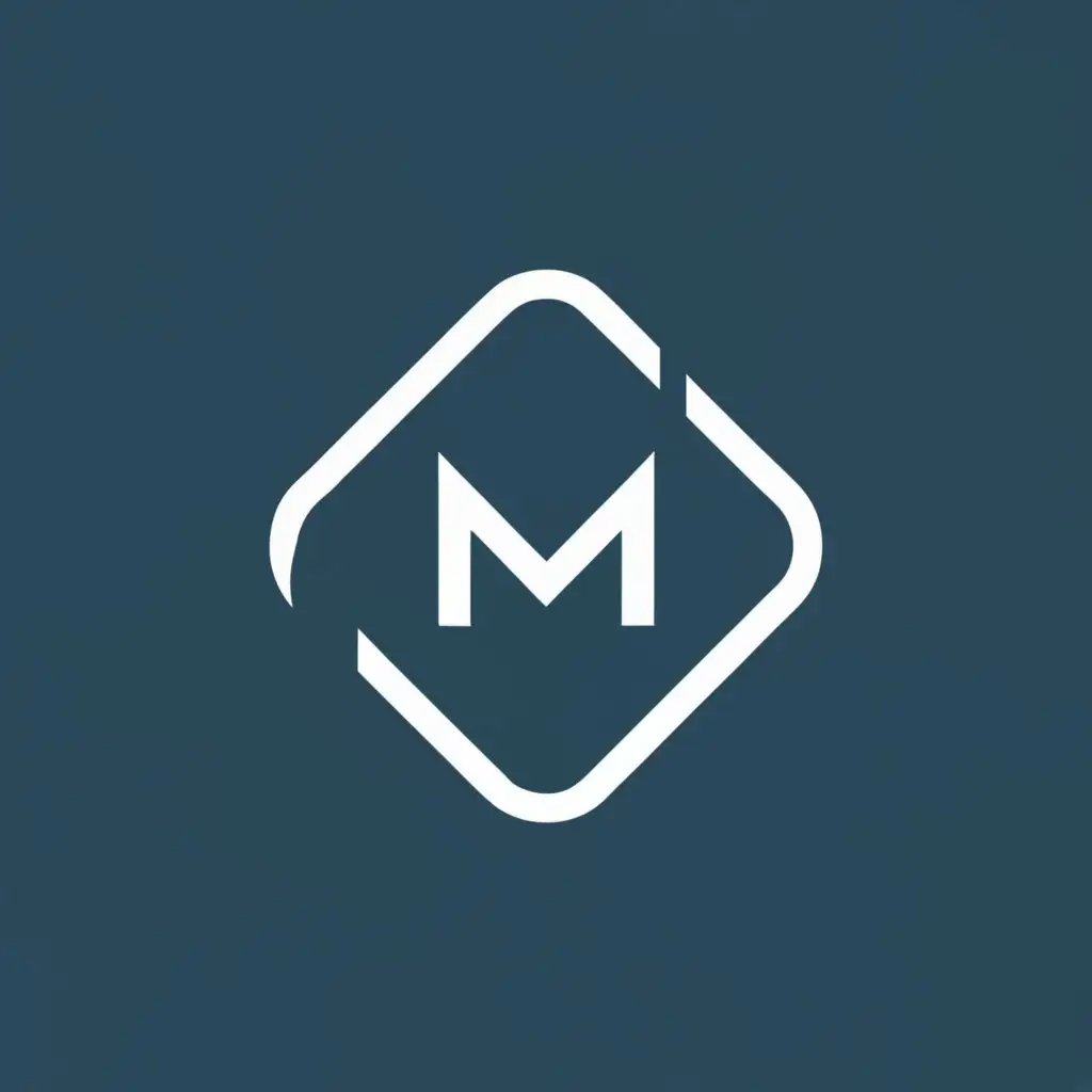 logo, aesthetic modern, with the text "M", typography, be used in Technology industry