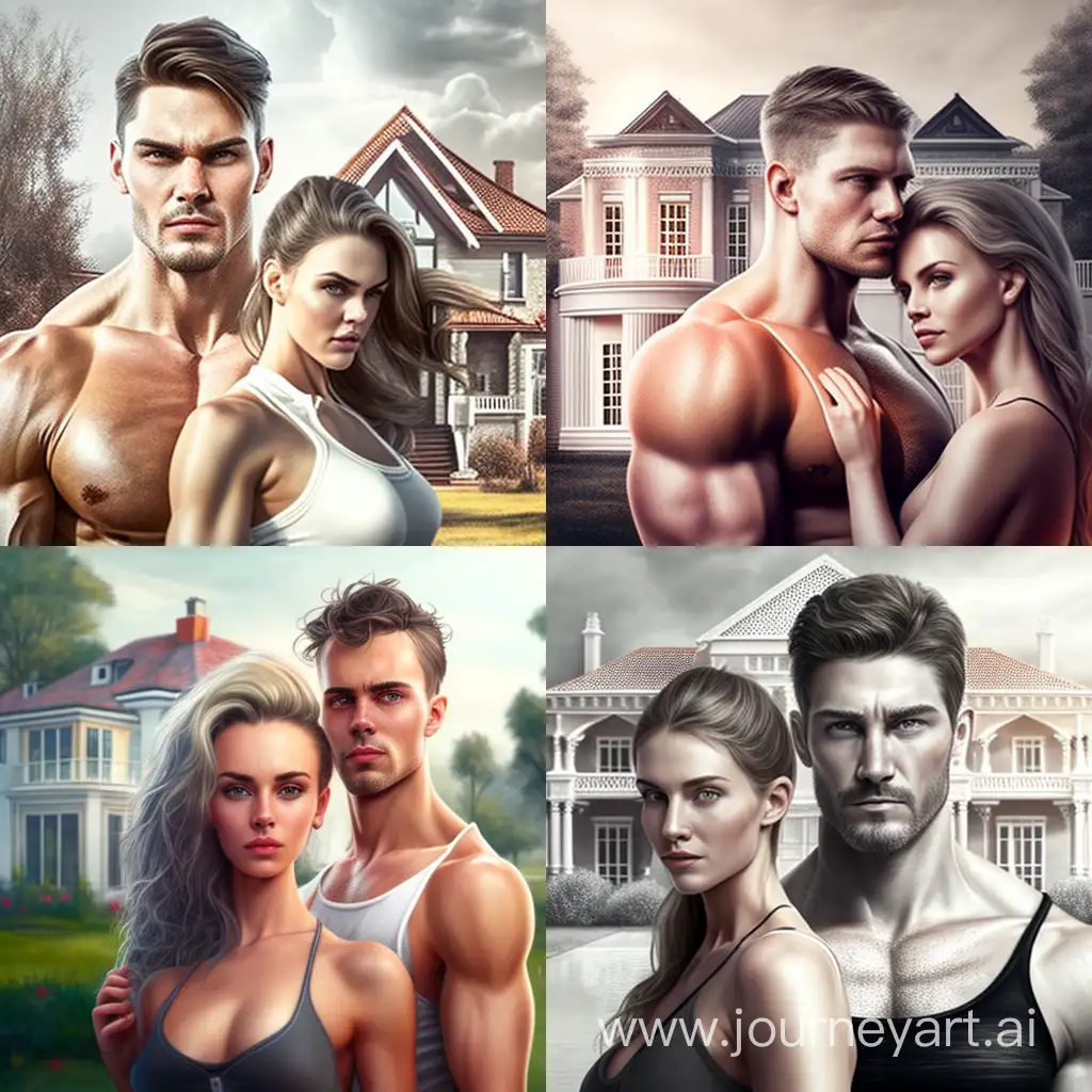 Passionate-Couple-in-Front-of-Luxury-House
