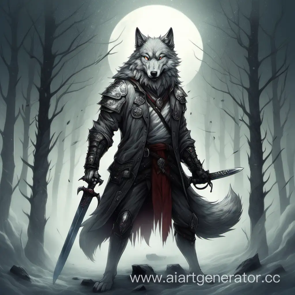 Fierce-Wolf-Warrior-with-Sword-in-Enchanted-Forest