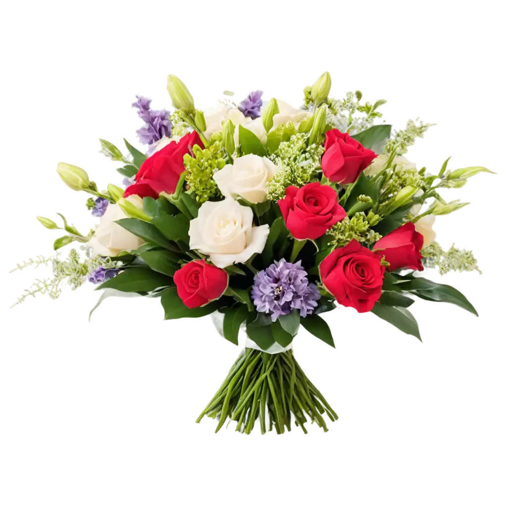 a top view of fresh flowers bouquet