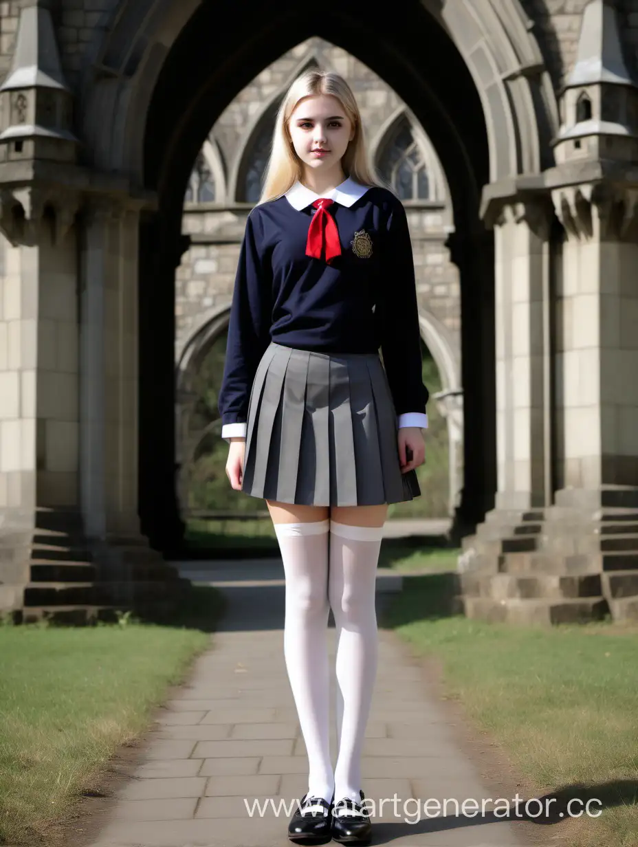 Young-Blonde-Student-in-Gothic-Castle-Setting