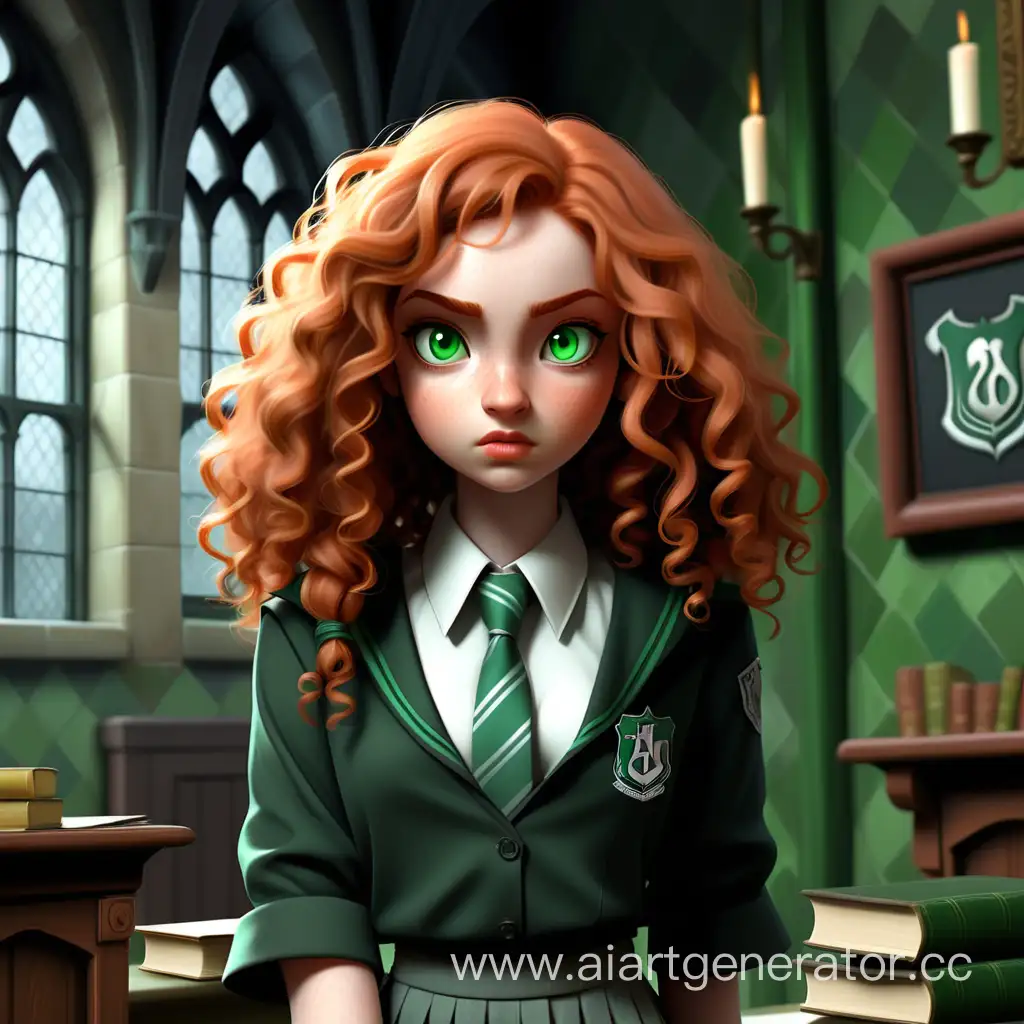 Serious-Slytherin-Student-with-FieryRed-Hair-by-Hogwarts-Castle