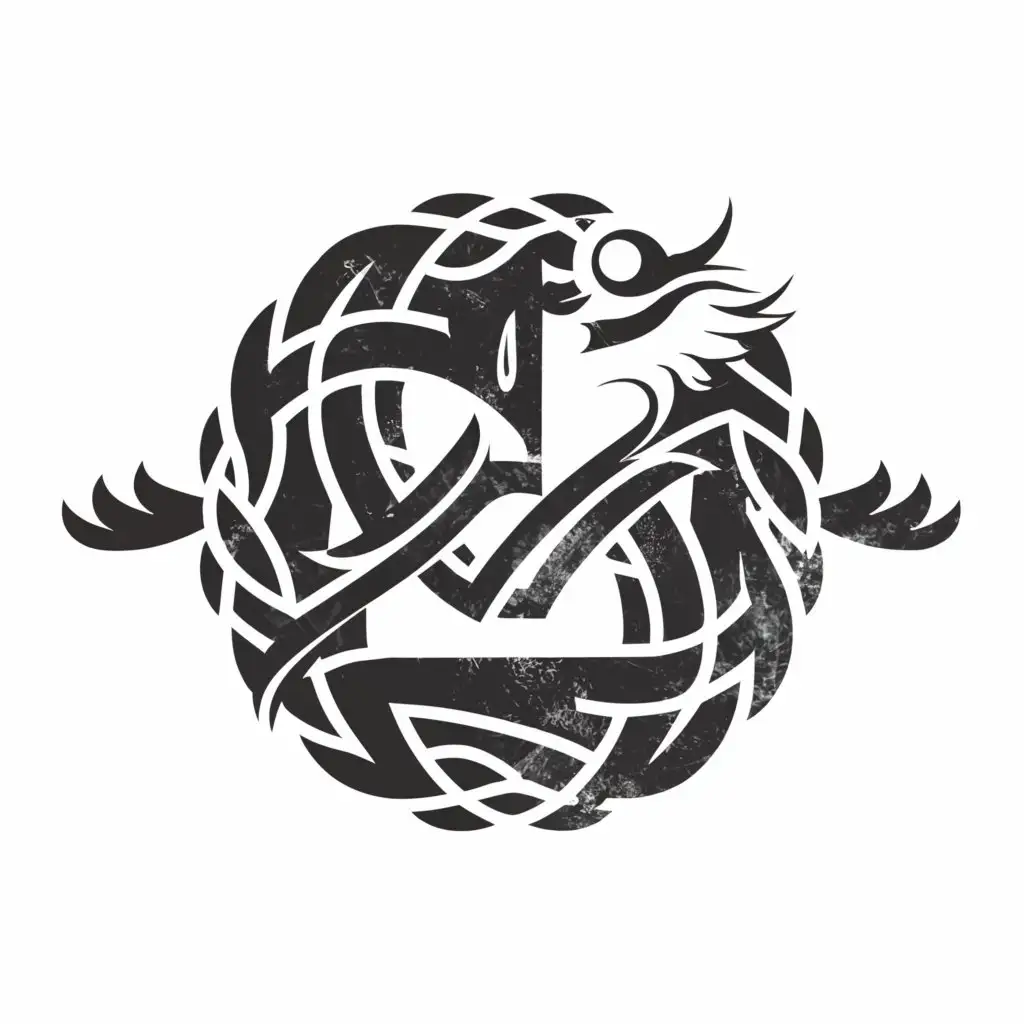 LOGO-Design-For-CGG-Powerful-Chinese-Dragon-and-Soccer-Ball-Fusion-with-Celtic-Weave-Element