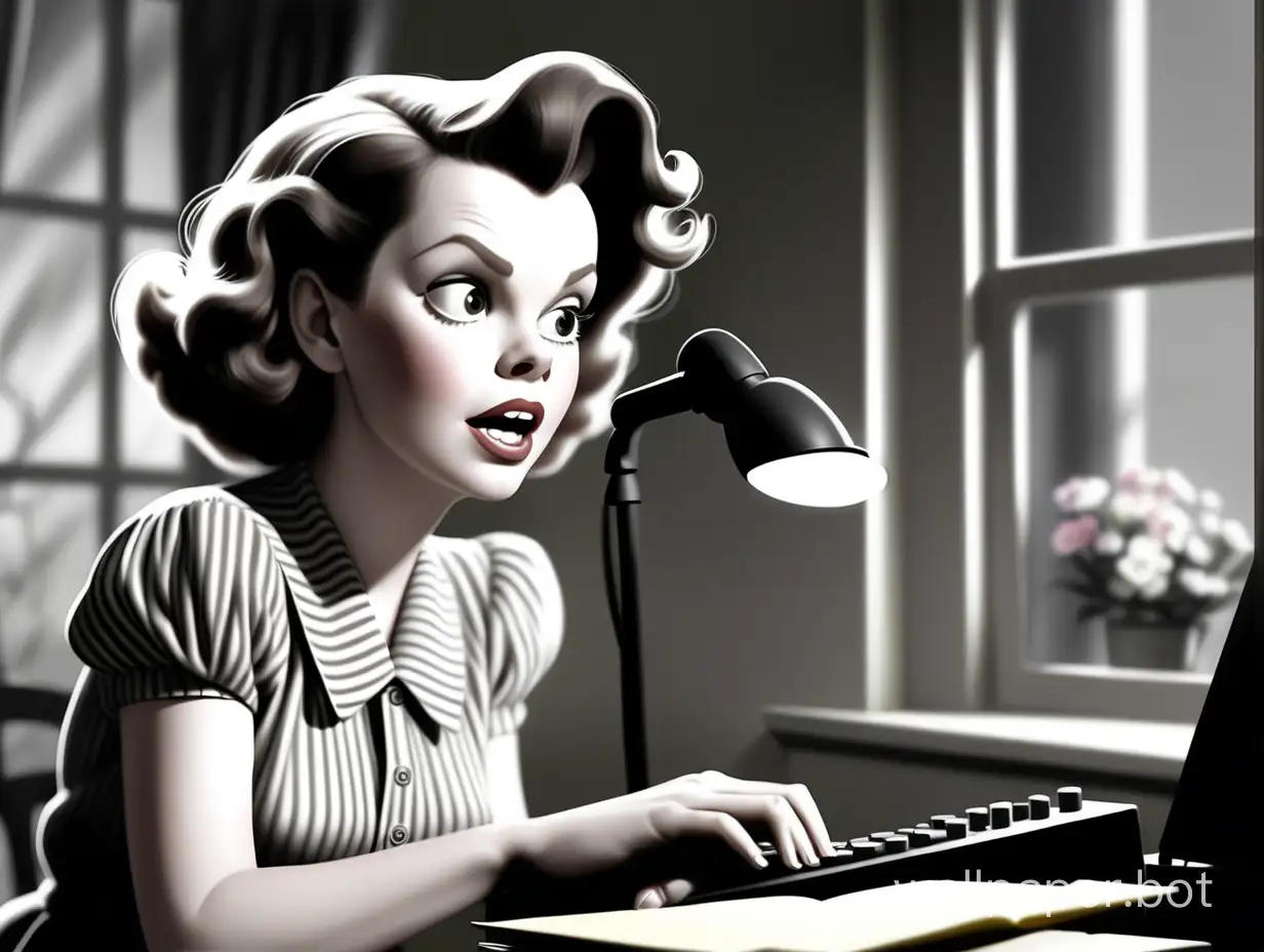 I don't know what to write, but I'll try to start. I'm sitting at the computer and looking out the window, it's early evening outside. A female voice is over the table, Judy Garland is having fun, singing a cheerful song.