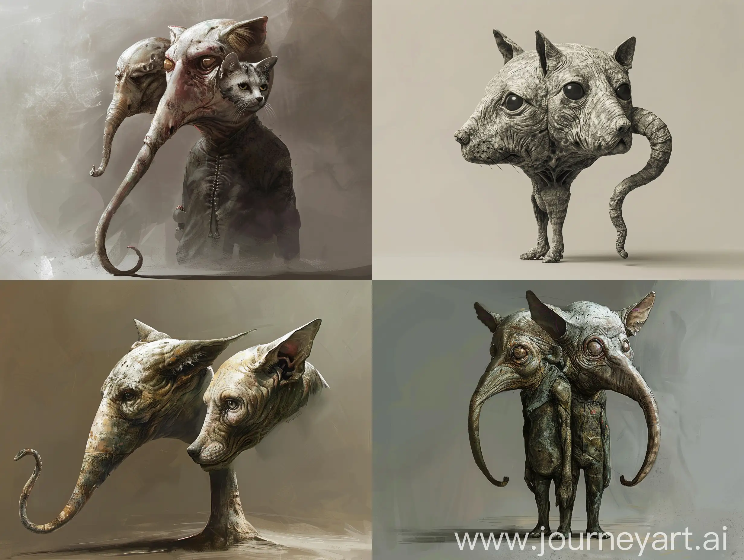 Fantasy-Creature-with-Unique-Dual-Heads-Cat-and-Dog