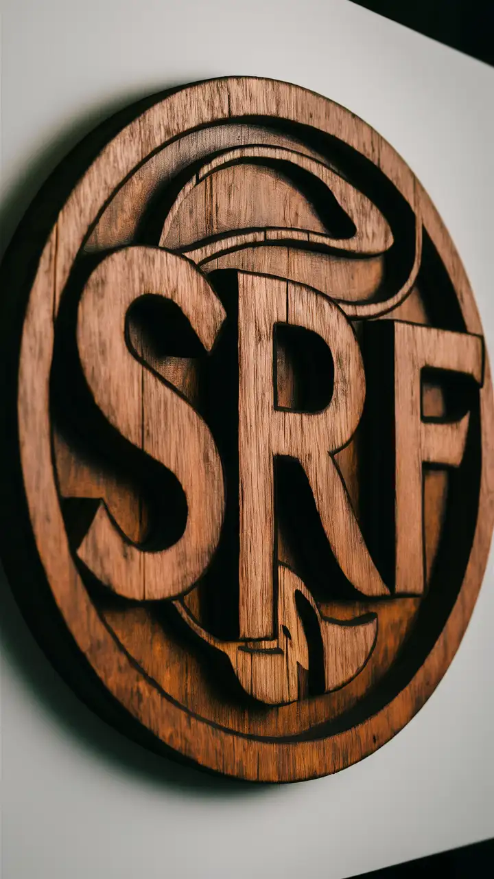 SRF 3d logo Wooden