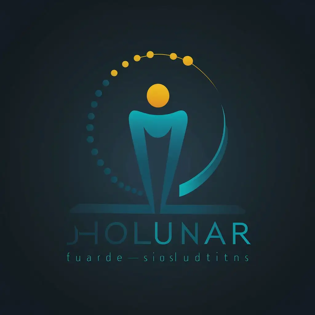LOGO-Design-For-Human-Solutions-Abstract-Growth-Symbol-in-Blue-and-Gray-with-Vibrant-Yellow-Accent